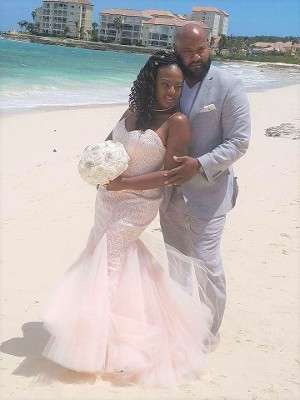 Bride and Groom on Beach
