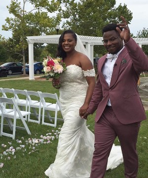 Couple Walking Down Aisle