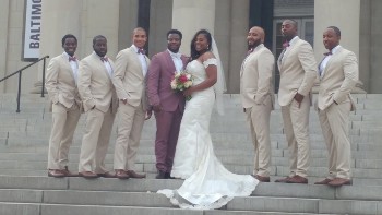 Couple and Groomsmen 