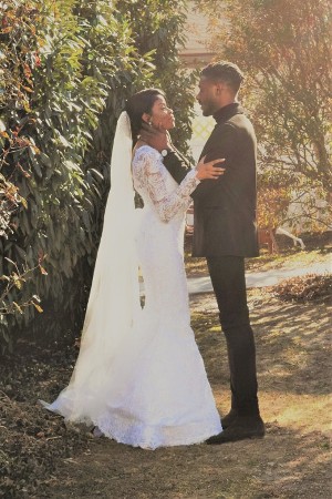Bride and Groom in the Sunlight