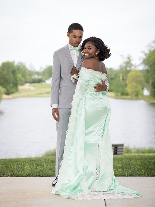 Pale Green Prom Gown