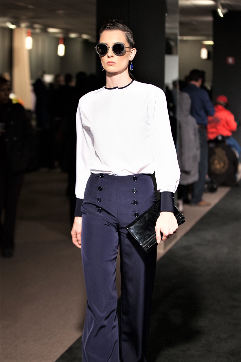White Top with Black Pants