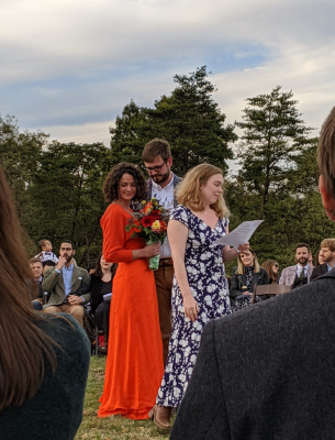 Orange Dress Bride