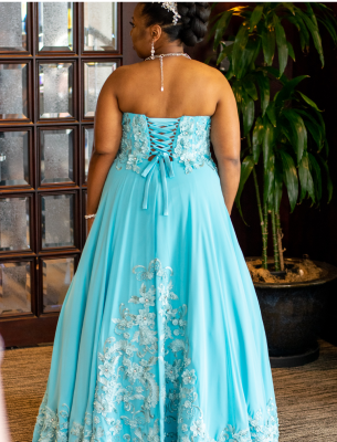 Turquoise Dress Back