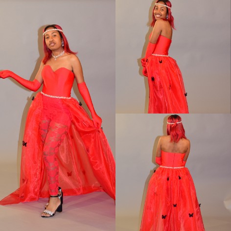 3 Pictures of Red Prom Dress